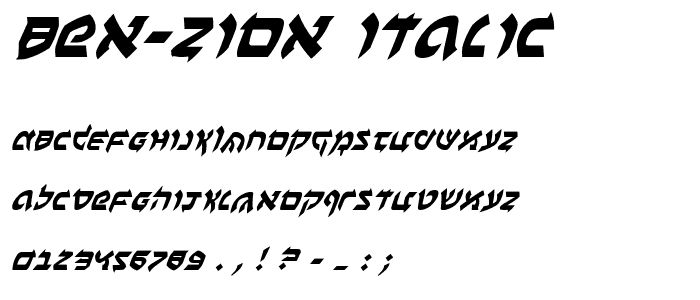 Ben-Zion Italic font